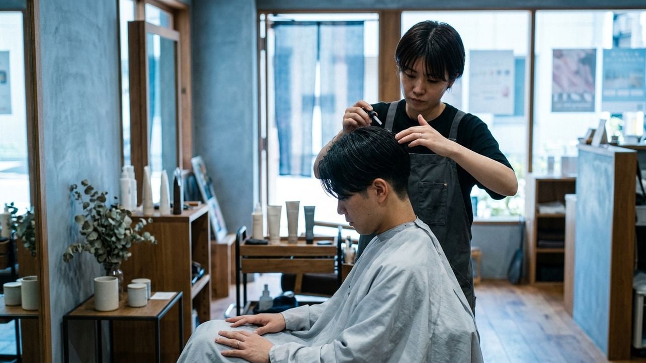 都城でセンターパート×フェード、似合う人を診断 | メンズ短髪理美容室「Raum(ラウム)」
