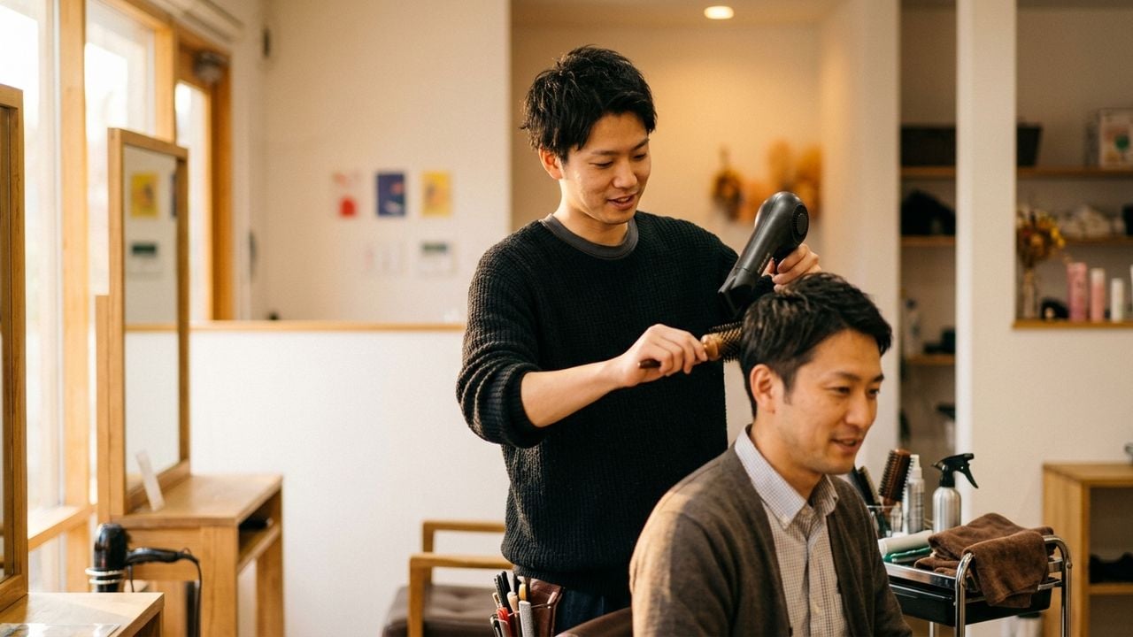 都城のメンズカット、ビジカジスタイルの作り方3ステップ | メンズ短髪理美容室「Raum(ラウム)」